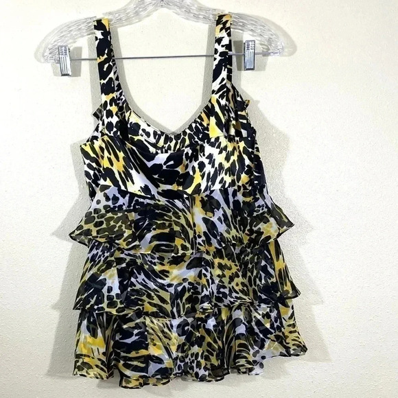 Cache Skirt Suit Set Leopard Yellow Black Small/6 - Picture 4 of 7